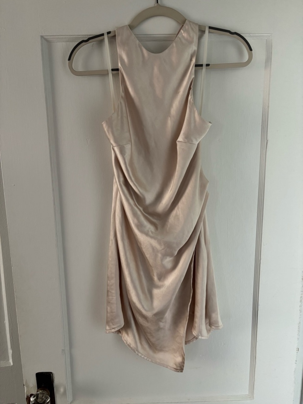 Satin High Neck Dress